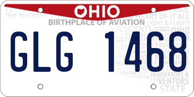 OH license plate GLG1468