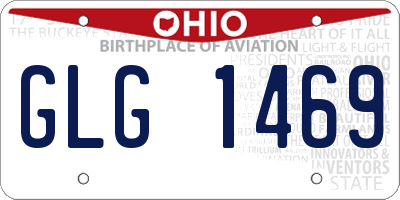 OH license plate GLG1469