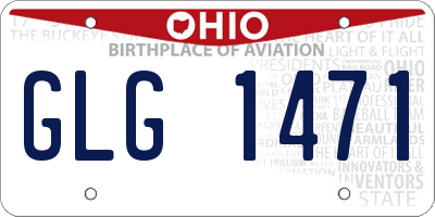 OH license plate GLG1471