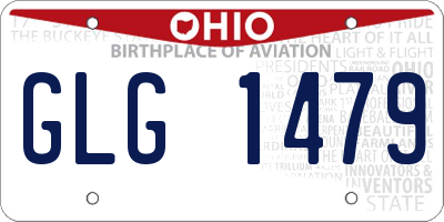 OH license plate GLG1479