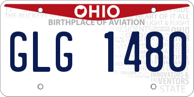 OH license plate GLG1480