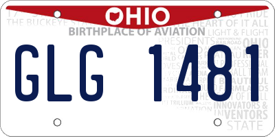 OH license plate GLG1481
