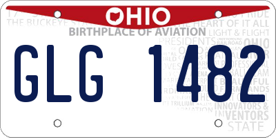 OH license plate GLG1482