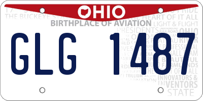 OH license plate GLG1487