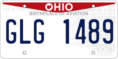 OH license plate GLG1489
