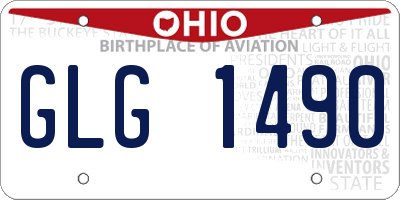 OH license plate GLG1490