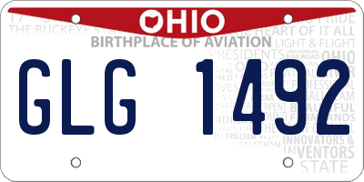 OH license plate GLG1492