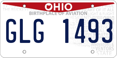 OH license plate GLG1493
