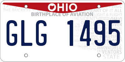 OH license plate GLG1495