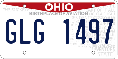 OH license plate GLG1497