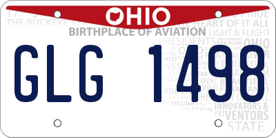 OH license plate GLG1498
