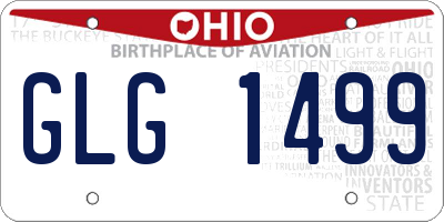 OH license plate GLG1499