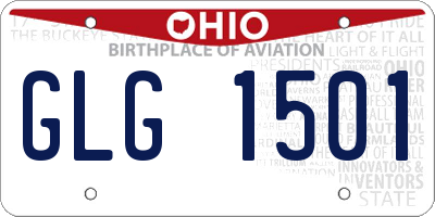 OH license plate GLG1501