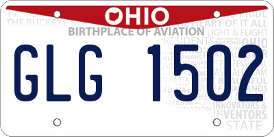 OH license plate GLG1502