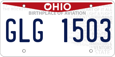OH license plate GLG1503