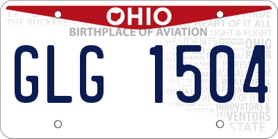 OH license plate GLG1504