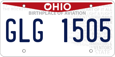 OH license plate GLG1505