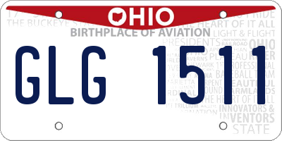 OH license plate GLG1511