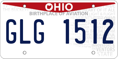 OH license plate GLG1512