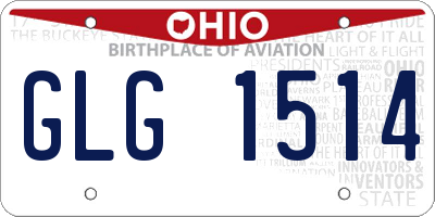 OH license plate GLG1514