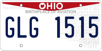 OH license plate GLG1515