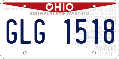 OH license plate GLG1518