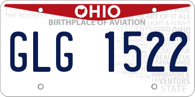 OH license plate GLG1522