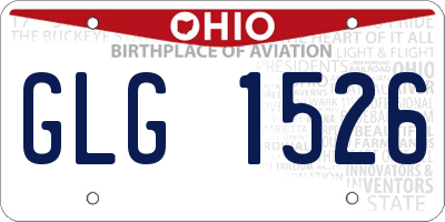 OH license plate GLG1526