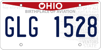 OH license plate GLG1528
