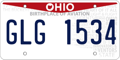 OH license plate GLG1534
