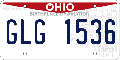 OH license plate GLG1536