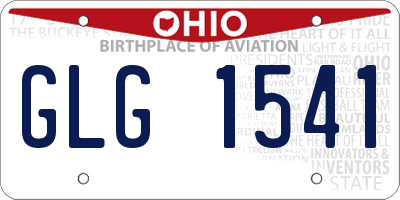 OH license plate GLG1541