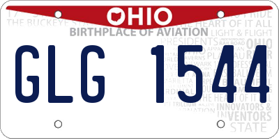 OH license plate GLG1544