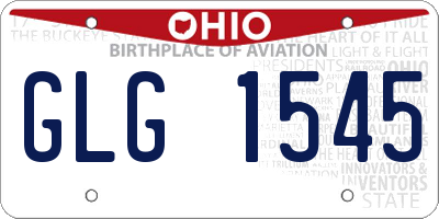 OH license plate GLG1545