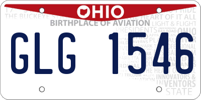 OH license plate GLG1546