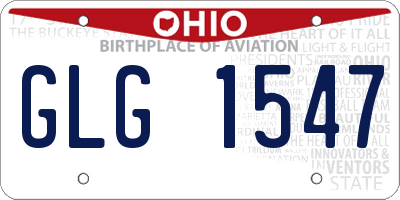 OH license plate GLG1547