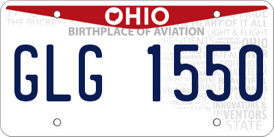 OH license plate GLG1550
