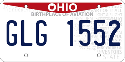 OH license plate GLG1552
