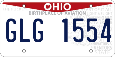 OH license plate GLG1554