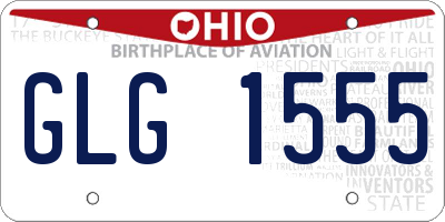 OH license plate GLG1555