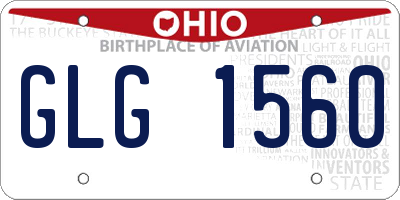OH license plate GLG1560