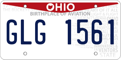 OH license plate GLG1561