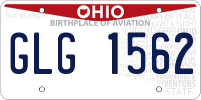 OH license plate GLG1562