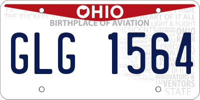 OH license plate GLG1564