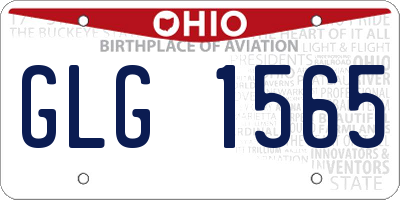 OH license plate GLG1565