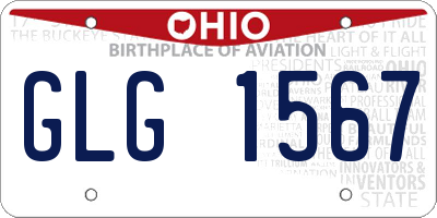 OH license plate GLG1567