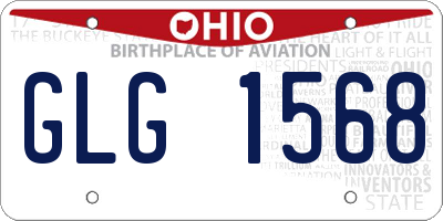 OH license plate GLG1568