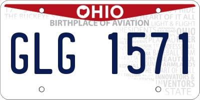 OH license plate GLG1571