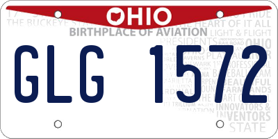 OH license plate GLG1572