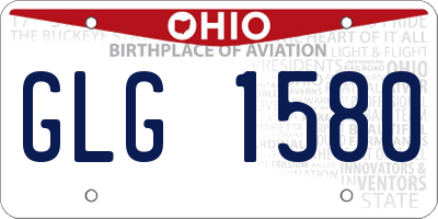 OH license plate GLG1580